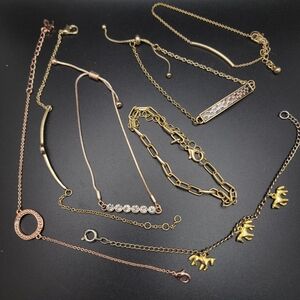 Mixed Gold & Rose Gold Women's Bracelet Set - Fashion Layering Bangles